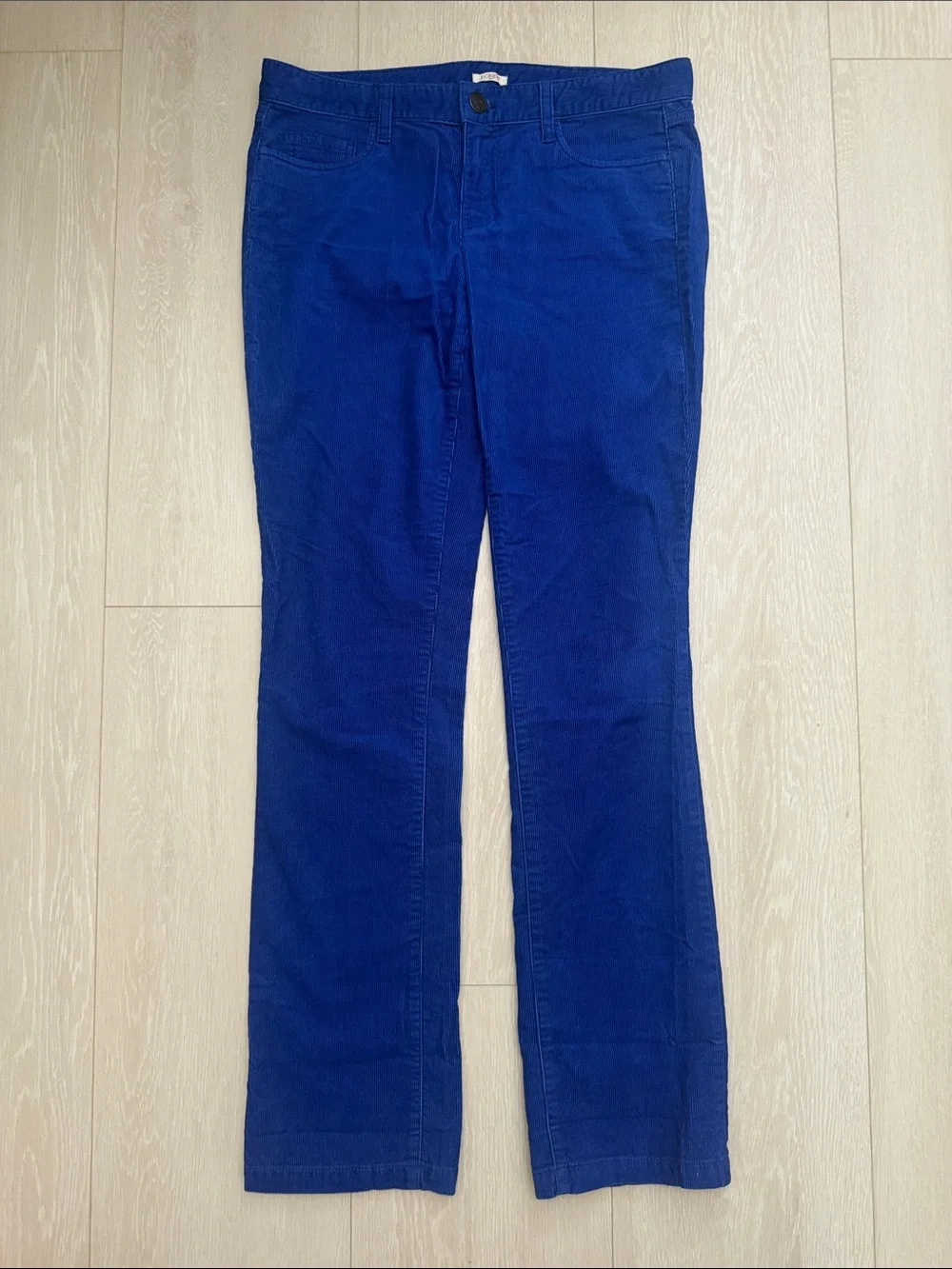 J. Crew Royal Blue Straight-Leg Corduroy Pants 28R